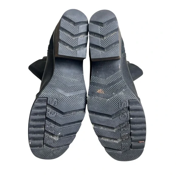 Sorel Cate Women’s black leather Waterproof winter ankle boots SZ 8 - Picture 5 of 6